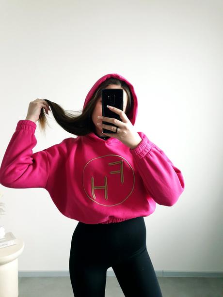 Ružová mikina s/m, s