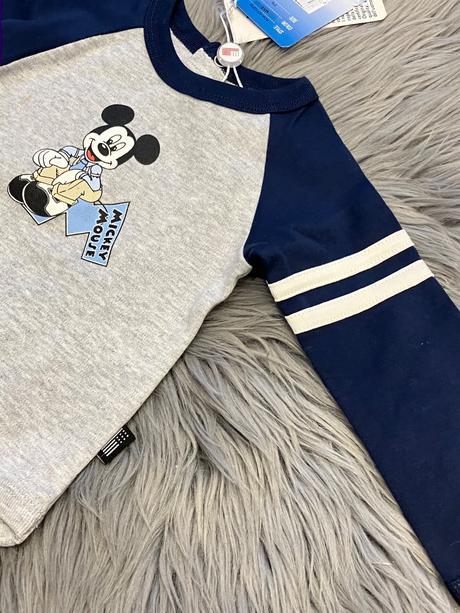 Chlapčenské body mickey mouse (3-6 mes.), original marines,68