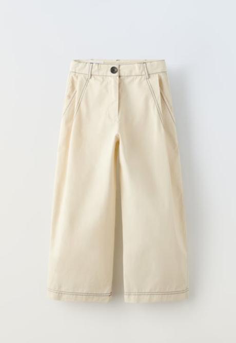 Štepované popelínové nohavice zara 152cm, zara,152