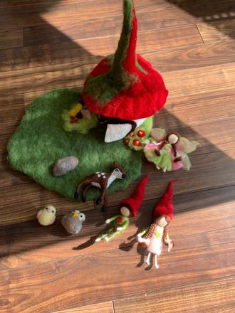 Plstene zvieratká s domčekom, 