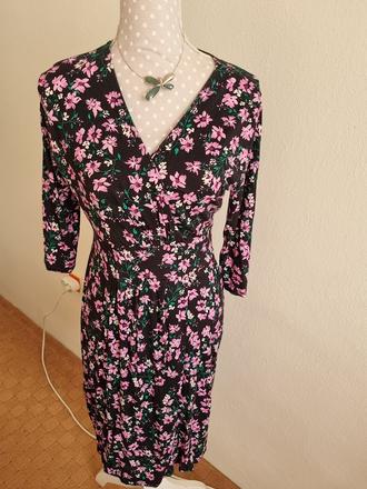 Čierno-ružové elastické šaty orsay 40, orsay,40