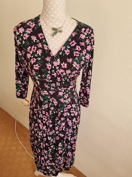 Čierno-ružové elastické šaty orsay 40, orsay,40