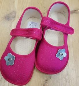 Detské textílne dievčenské balerínky/papučky, beda,25