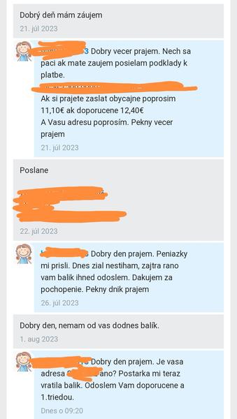 Váš názor na predávajúcu