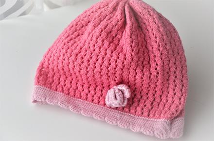 Ružová čiapka-98/104, 98