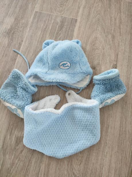 Set čiapka, nákrčník, capacky zateplene, rada