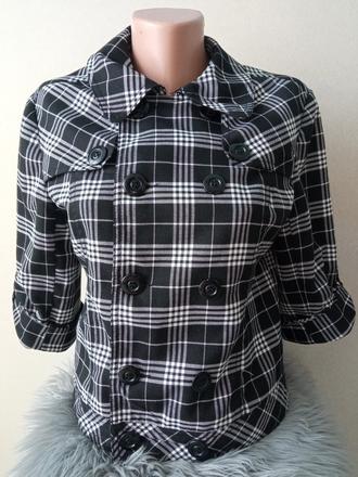 Čiernobiele sako s 3/4 rukávom dromedar (42), l