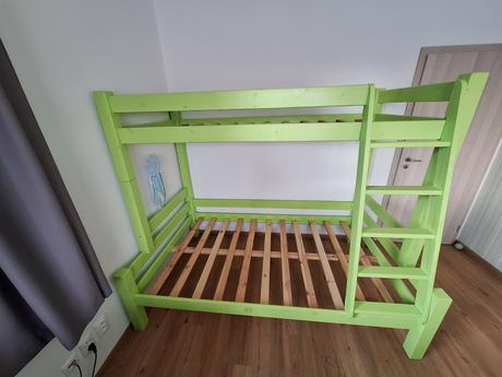 Poschodová posteľ - masív, 120 cm, šírka (cm): 120,dĺžka (cm): 200