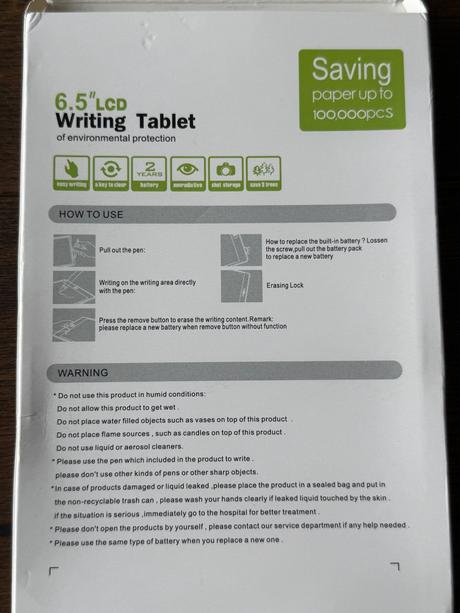 Tablet na pisanie, 