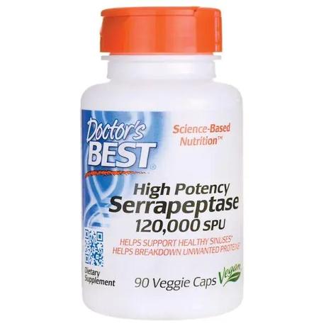 Serrapeptase 120 000 iu, doctor's best, 90/270 kap,