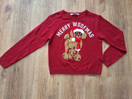 Vianočný pulóver 146/152, h&m,146