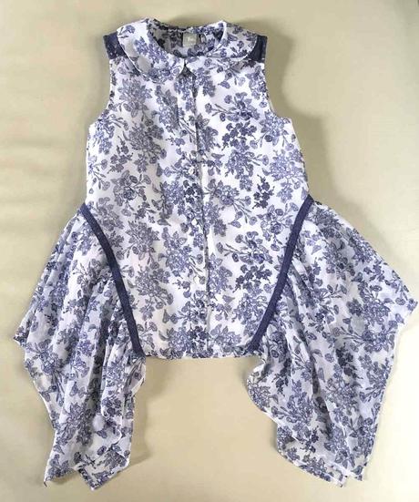 110 kvietkovaná blúzka, tunika,5 r., george,110