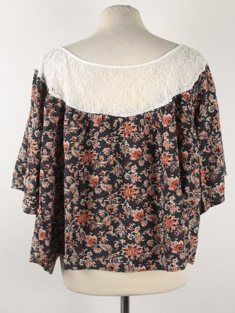 S čipkou blúzka abercrombie & fitch veľ. l, abercrombie&fitch,l