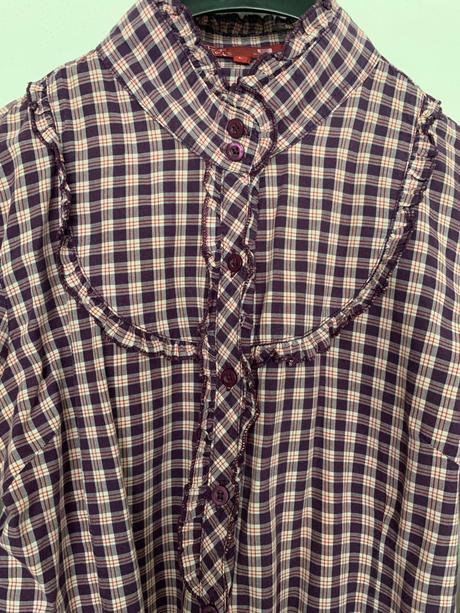 Fialová károvaná košeľa, l