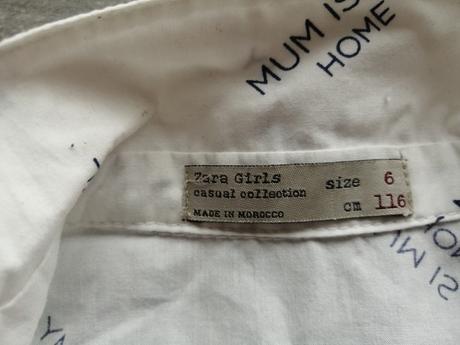 Zara "mum is my home" s 3/4 rukávmi v116, 116