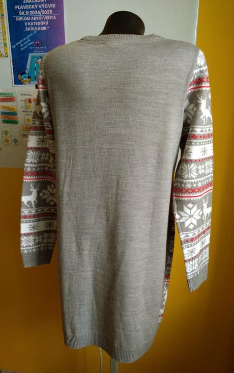 Šedé svetríkové šaty, esmara,40