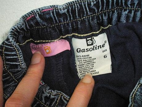 Riflová sukňa s gaťkami zn. gasoline 116/122, 116