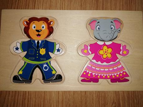 Drevená hra obliekanie, 