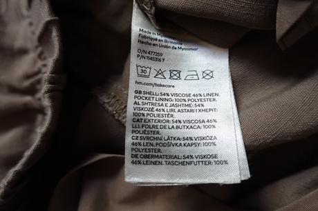 Ľanové nohavice h&m, h&m,s