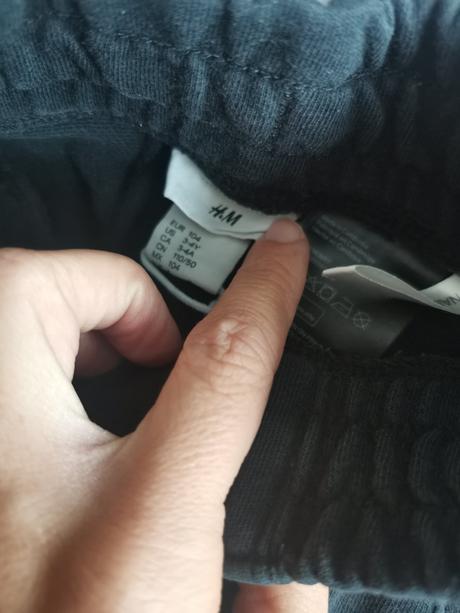 Čierne tepláky 104 3ks, h&m,104