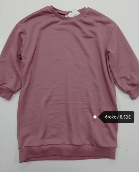 Ružové mikinové šaty, 116