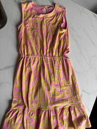 Letné šaty benetton v krásnych farbách s xs, benetton,xs