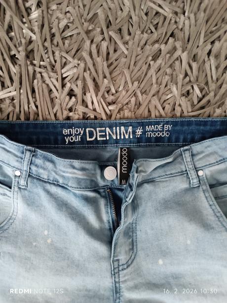 Elastické rifle, denim,m