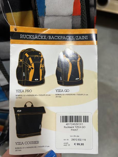 Novy ruksak yzea go - pc 99eur, 