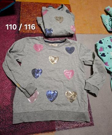 Mikiny pre dievčatá 110 / 116 cena za 4 ks, 110