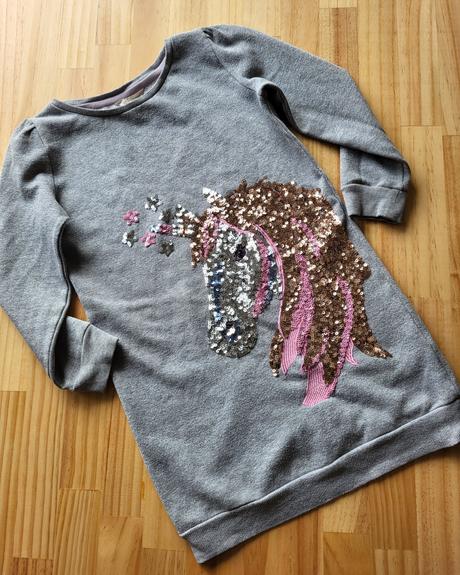 Predĺžená mikina monsoon s jednorožcom na 7-8r., monsoon,122