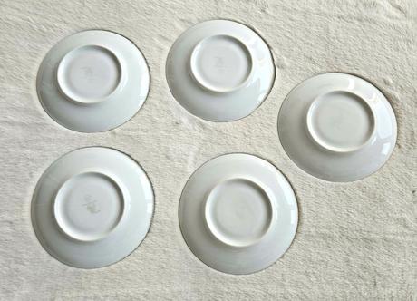 Retro porcelánové podšálky / tanieriky, čssr, 