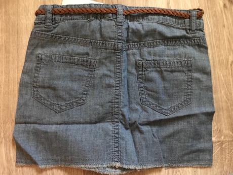 Suknička riflova s opaskom 6-7 rokov, h&m,122