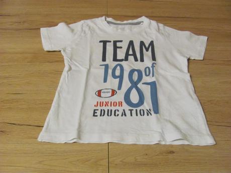 Biele tričko s nápisom veľ. 98-104, lupilu,98