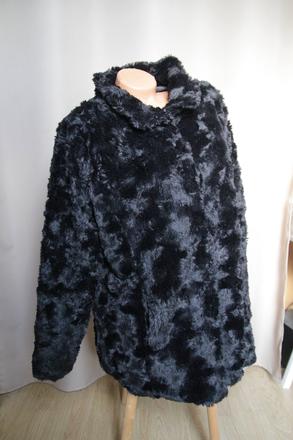 Čierny chlpatý teddy kožuch xl, xl