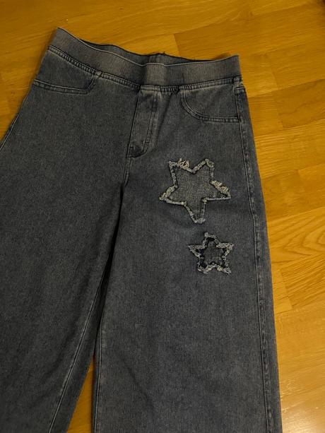 Voľne riflove nohavice, h&m,158