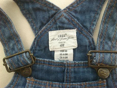 Riflova sukna, saty na traky, h&m,68