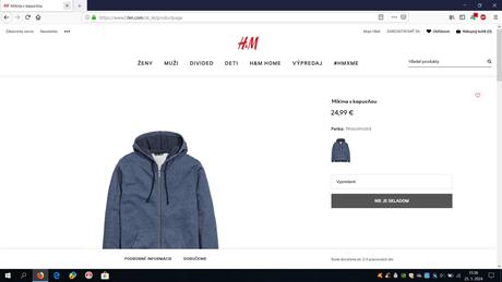Mikina hm s kapucňou tmavomodrá, h&m,l
