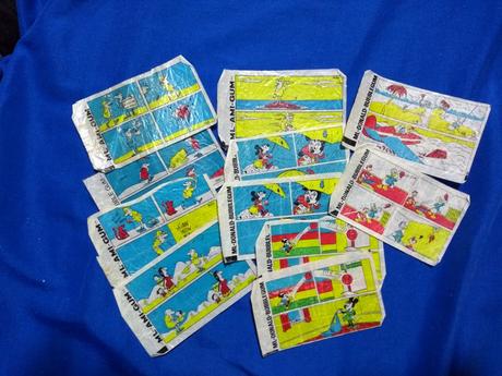 Zbierka starých obrázkov zo žuvačiek,