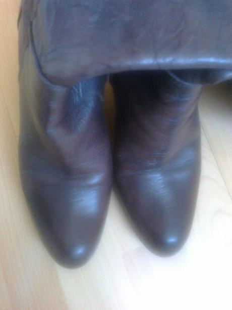 Pohodlné kožené čižmy na platforme, 37