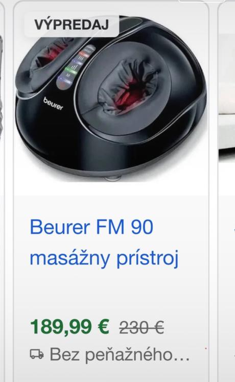 Masážny prístroj na nohy - beurer fm 90,