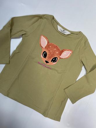 Tričko so srnkou, h&m,104