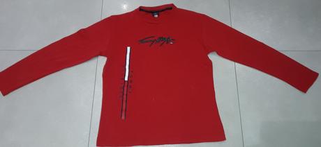 Červený pánsky pulóver tommy hilfiger - l, tommy hilfiger,l