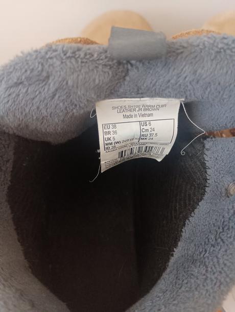 Kožená zimná obuv, quechua,38