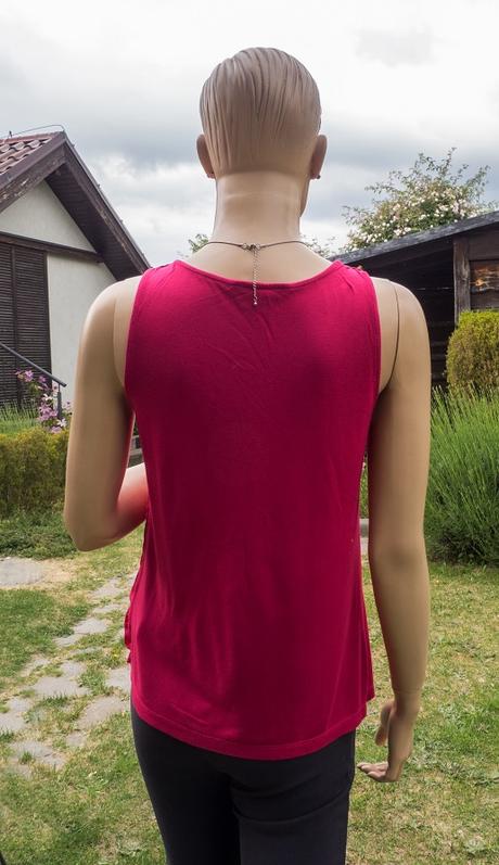Cyklámenový blúzkovo-tričkový top, 38