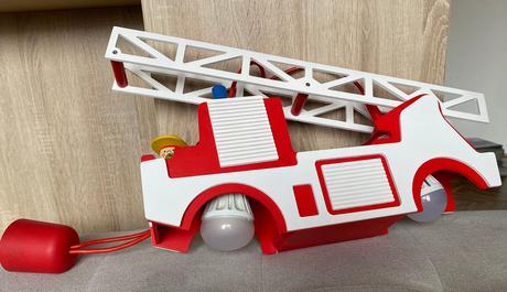 Detské svietidlo - hasičské auto,