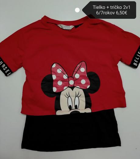Tričko 2v1 minnie mouse, 122