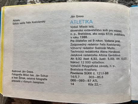Atletika/atlásky-prvé vyd.1988,