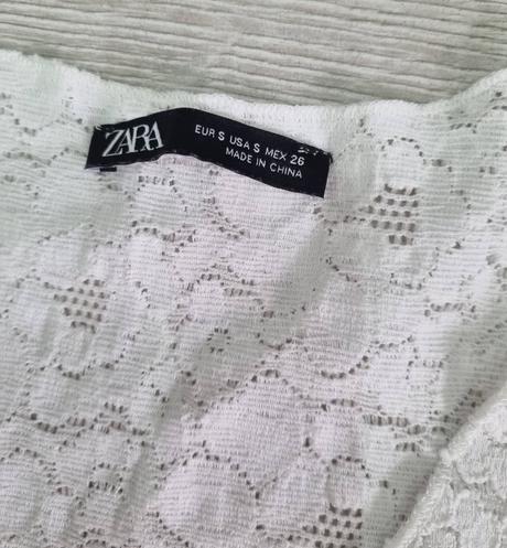 Čipkovaný top zara č.s, zara,s