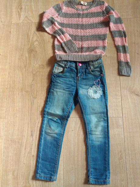 2v1 krásny pulóver + nohavice 98, h&m,98