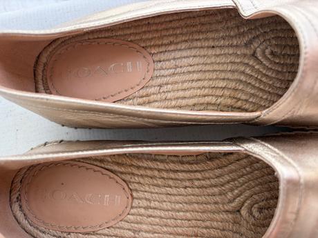 Coach luxusne znackove espadrilky zlate kozene 38, 38